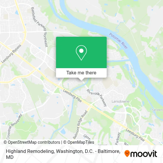 Highland Remodeling map