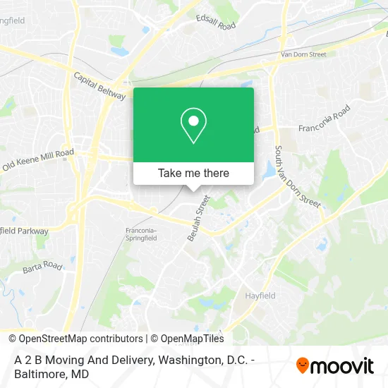 A 2 B Moving And Delivery map