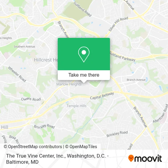 The True Vine Center, Inc. map