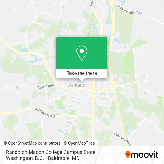 Randolph-Macon College Campus Store map