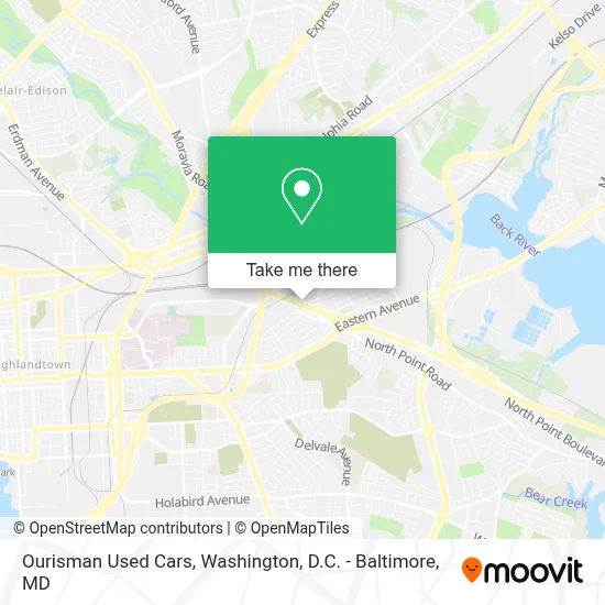 Ourisman Used Cars map