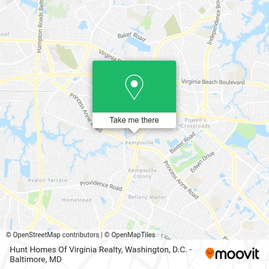 Hunt Homes Of Virginia Realty map