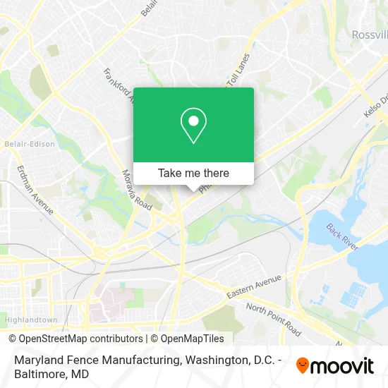 Maryland Fence Manufacturing map