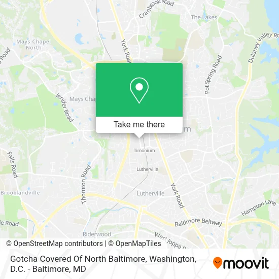 Gotcha Covered Of North Baltimore map