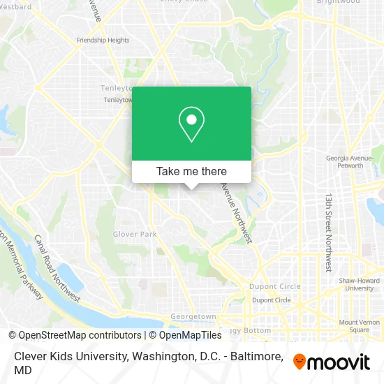 Clever Kids University map