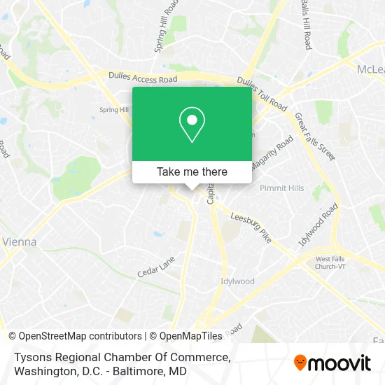 Tysons Regional Chamber Of Commerce map