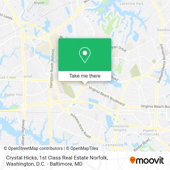 Crystal Hicks, 1st Class Real Estate Norfolk map