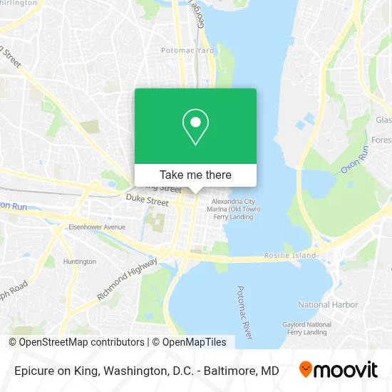 Epicure on King map