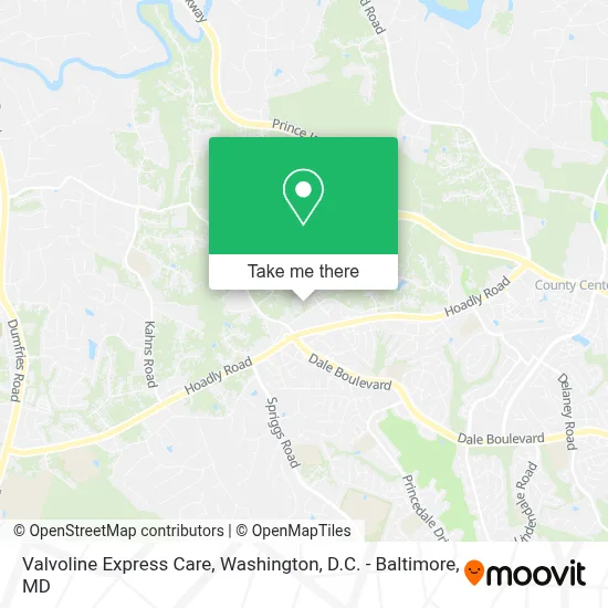 Valvoline Express Care map