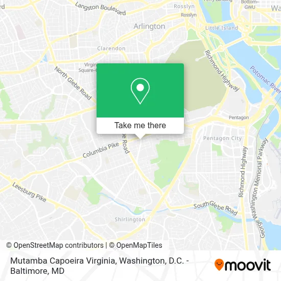 Mutamba Capoeira Virginia map