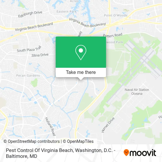 Pest Control Of Virginia Beach map