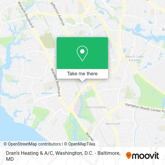 Dran's Heating & A/C map