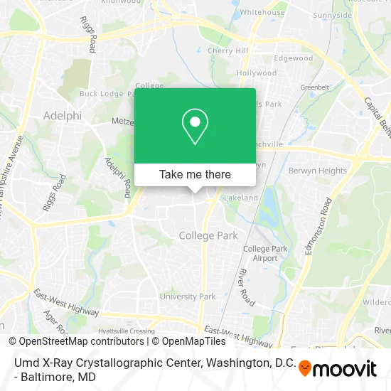 Umd X-Ray Crystallographic Center map