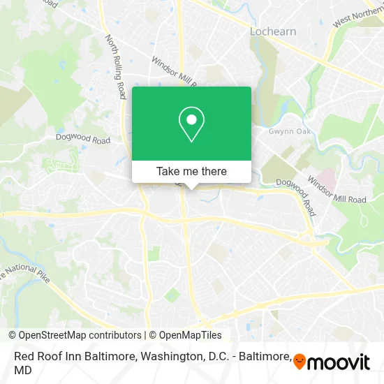 Red Roof Inn Baltimore map