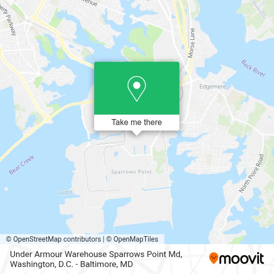 Under Armour Warehouse Sparrows Point Md map