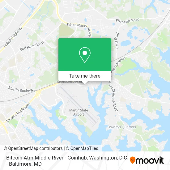 Bitcoin Atm Middle River - Coinhub map