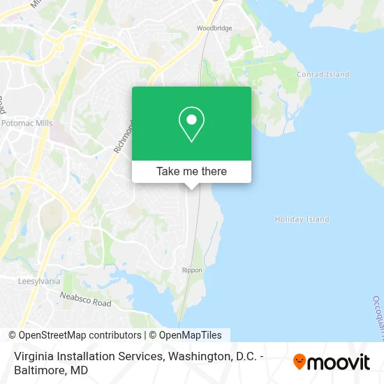 Virginia Installation Services map