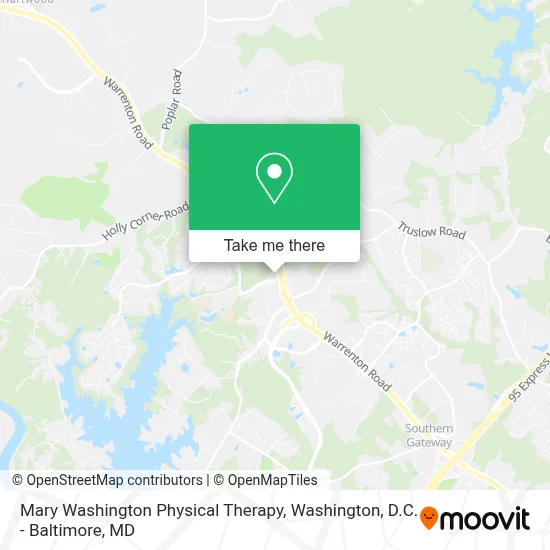 Mary Washington Physical Therapy map