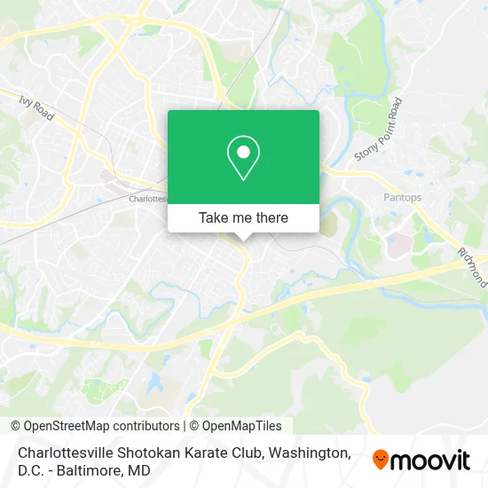 Charlottesville Shotokan Karate Club map