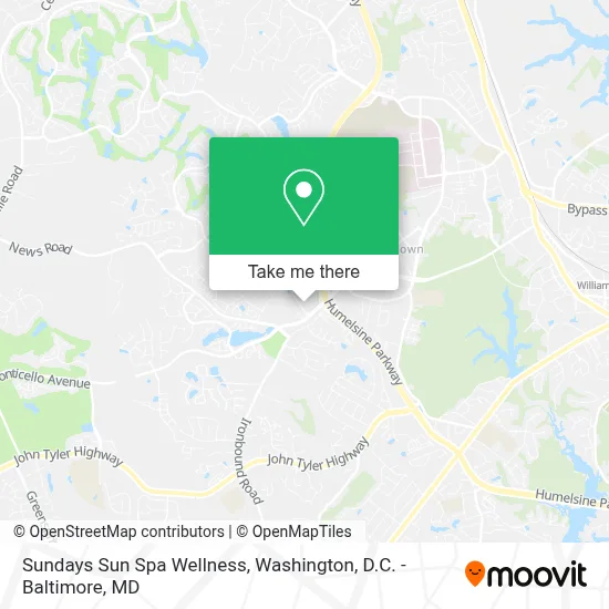 Sundays Sun Spa Wellness map
