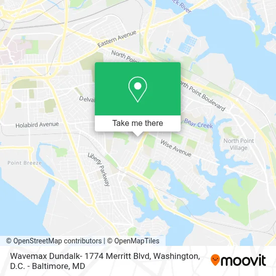 Wavemax Dundalk- 1774 Merritt Blvd map