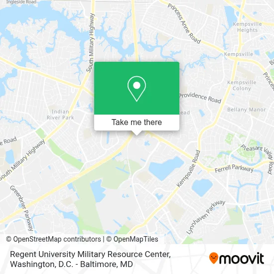 Regent University Military Resource Center map