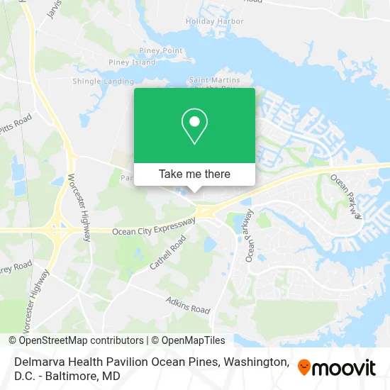 Delmarva Health Pavilion Ocean Pines map