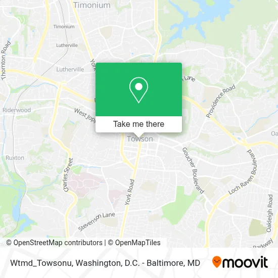 Wtmd_Towsonu map