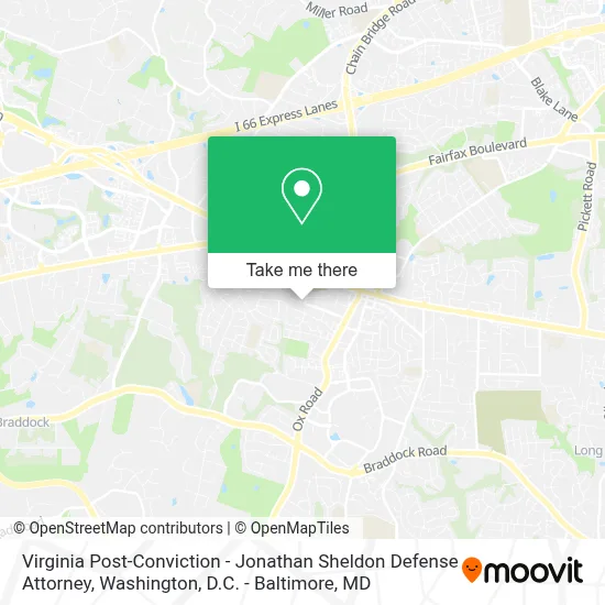 Virginia Post-Conviction - Jonathan Sheldon Defense Attorney map
