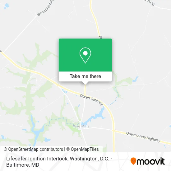 Lifesafer Ignition Interlock map