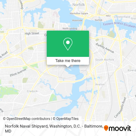 Norfolk Naval Shipyard map