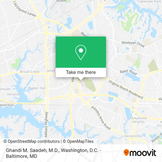 Ghandi M. Saadeh, M.D. map