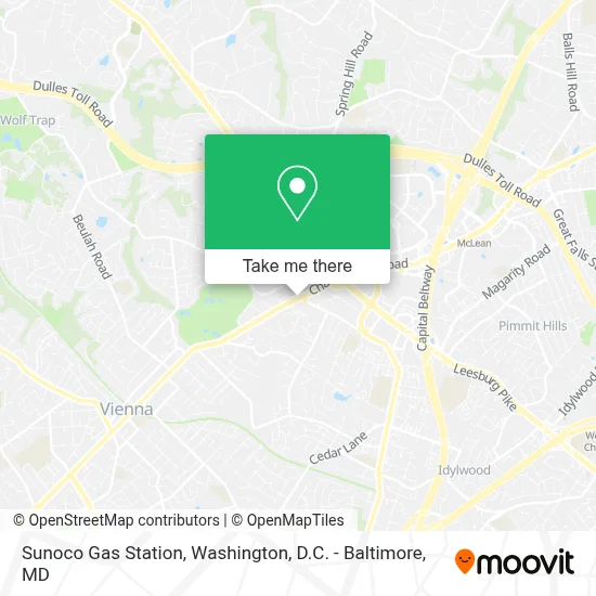 Sunoco Gas Station map