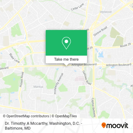 Dr. Timothy A Mccarthy map