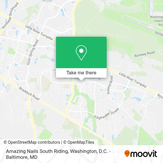 Amazing Nails South Riding map