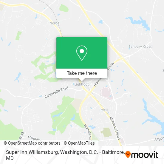 Super Inn Williamsburg map
