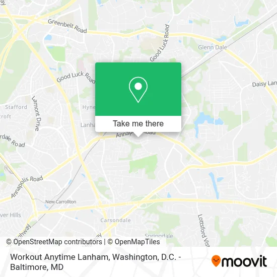 Workout Anytime Lanham map
