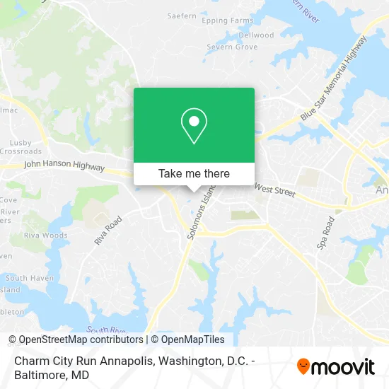 Charm City Run Annapolis map