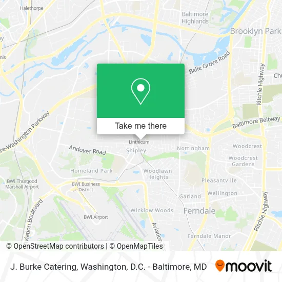 J. Burke Catering map