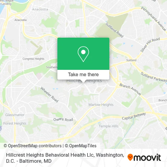Hillcrest Heights Behavioral Health Llc map