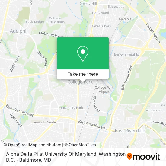 Alpha Delta Pi at University Of Maryland map