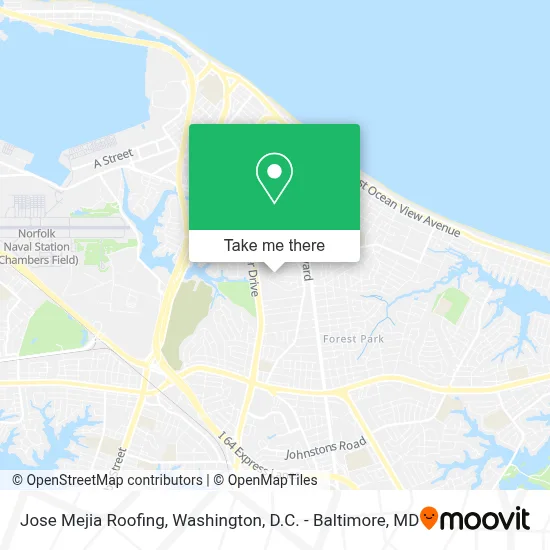 Jose Mejia Roofing map