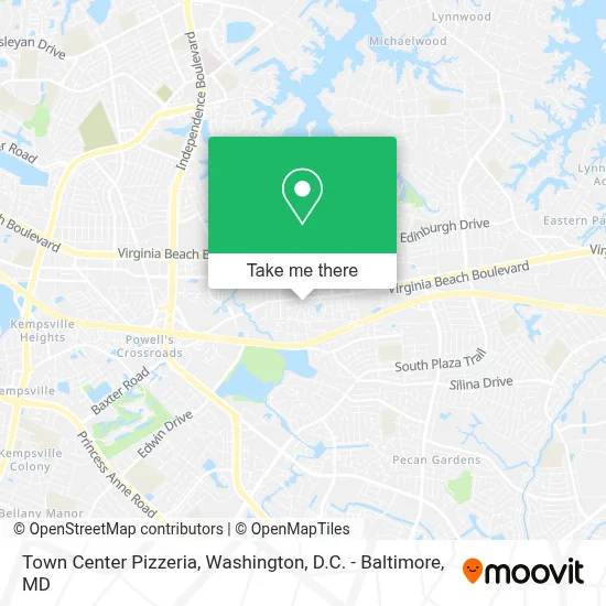 Town Center Pizzeria map