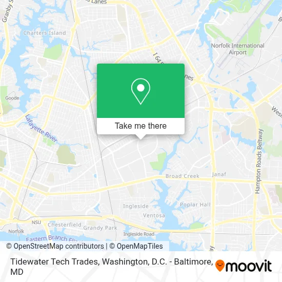 Tidewater Tech Trades map