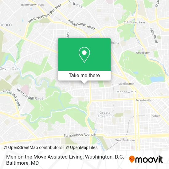 Men on the Move Assisted Living map