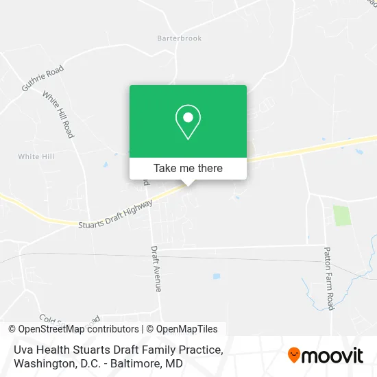 Uva Health Stuarts Draft Family Practice map