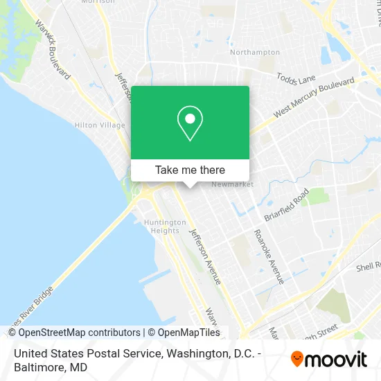 United States Postal Service map