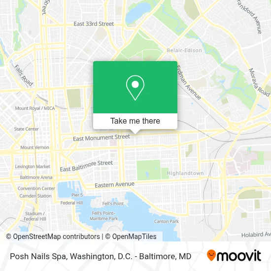 Posh Nails Spa map