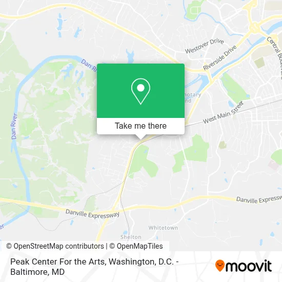 Peak Center For the Arts map