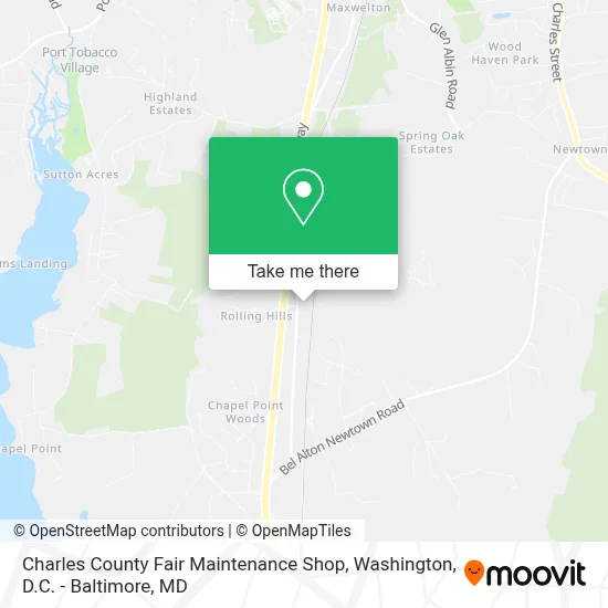 Charles County Fair Maintenance Shop map